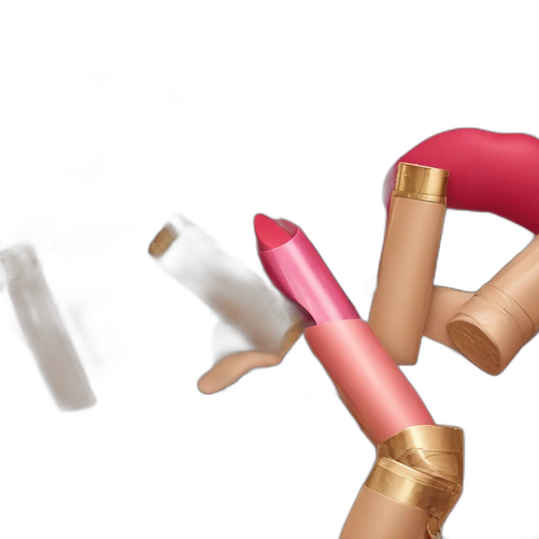 Kylie Jenner holding her lipstick lips emoji