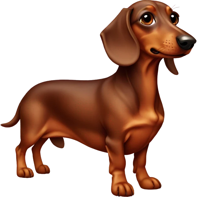 dachshund-dog-brown-valentine  emoji