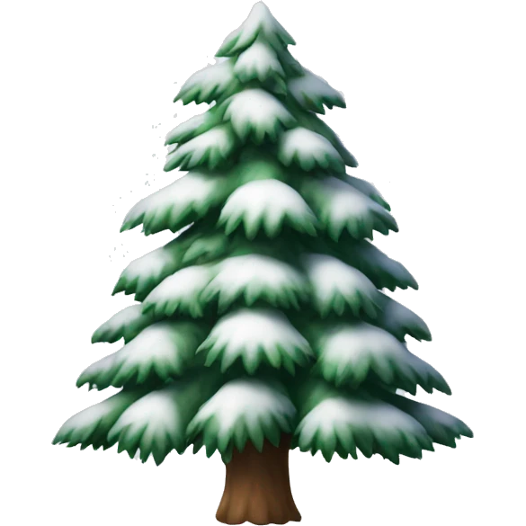 snowy pine tree emoji