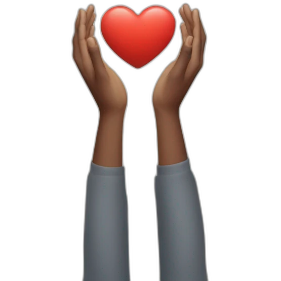 person holding arms over head with the arms bended to make a heart emoji