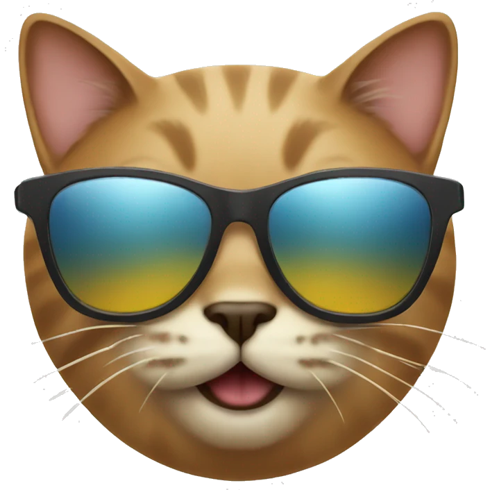 Cat with sunglasses emoji