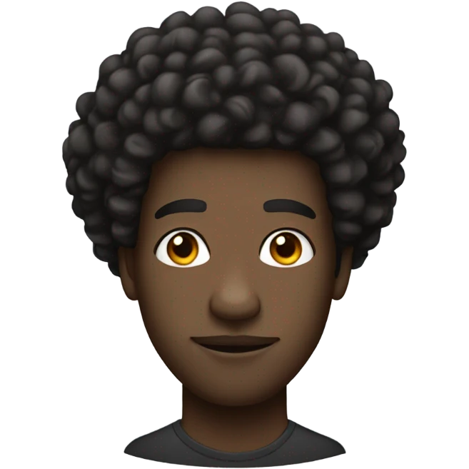 Black man with twist fro dj emoji