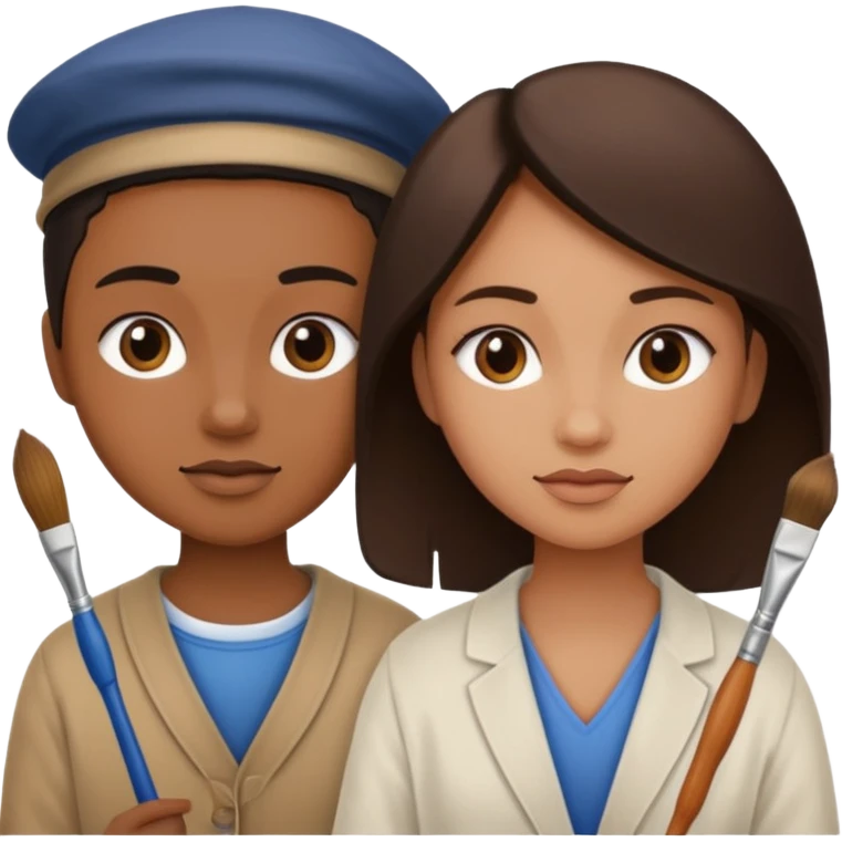 Restorers with Brushes,differnt types emoji