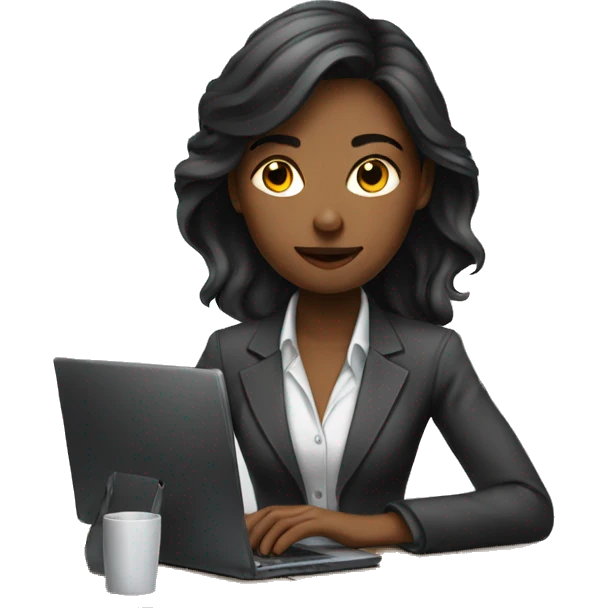 Girl z working hard corporate  emoji