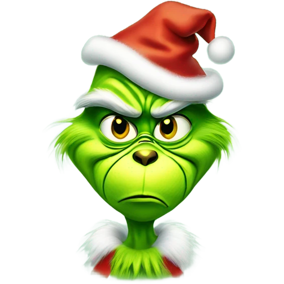 the grinch in a christmas suit  emoji