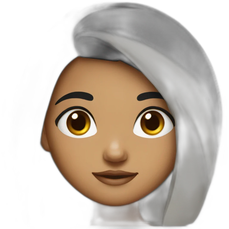 Indian girl with black hair  emoji