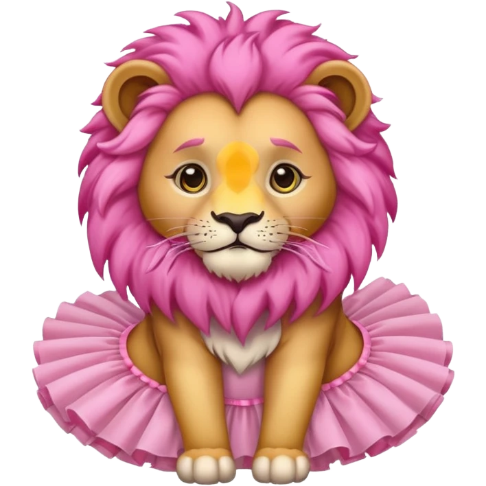 lion with a tutu emoji