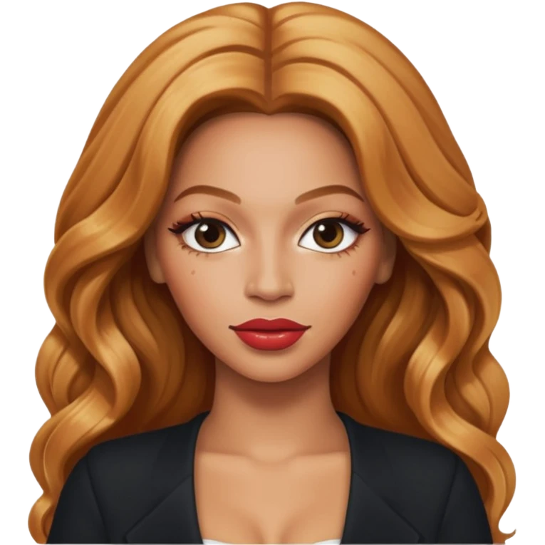 Beyonce with long strawberry blonde hair emoji