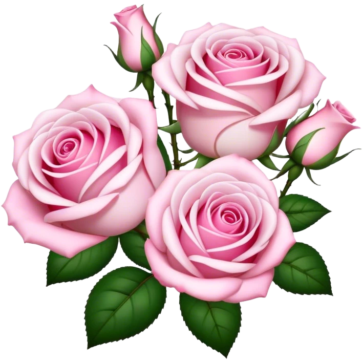 white and pink roses emoji