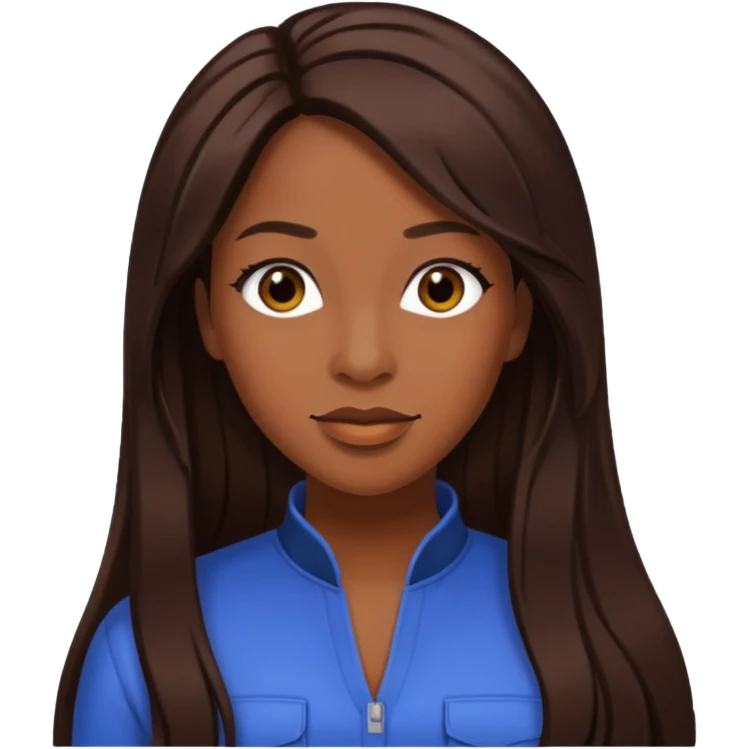 Lelee from SWV with long dark brown hair emoji