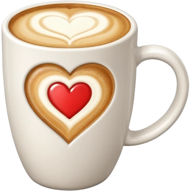 Coffee mug with latte emoji