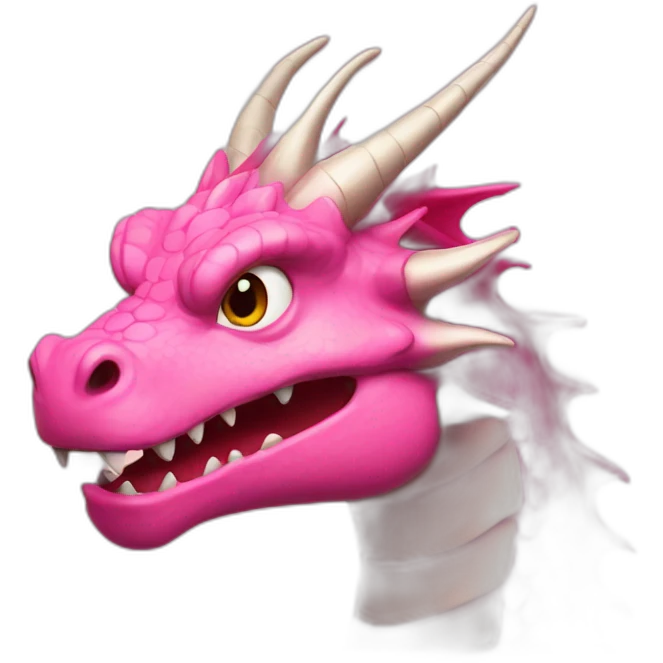 Un dragon couleur rose emoji