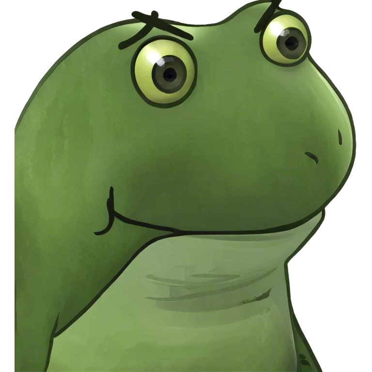 Frog frowning emoji