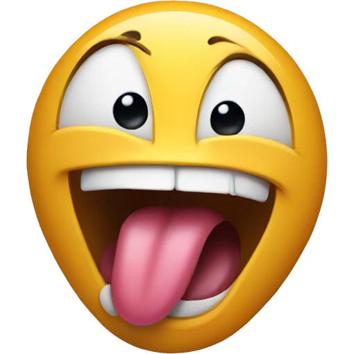 Face with tongue sticking out and shaking around  emoji