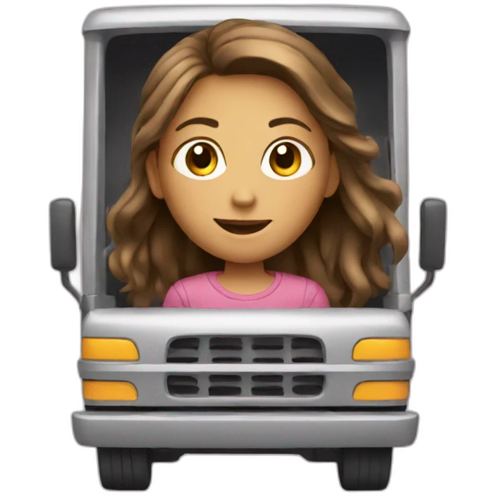 Girl drive truck emoji