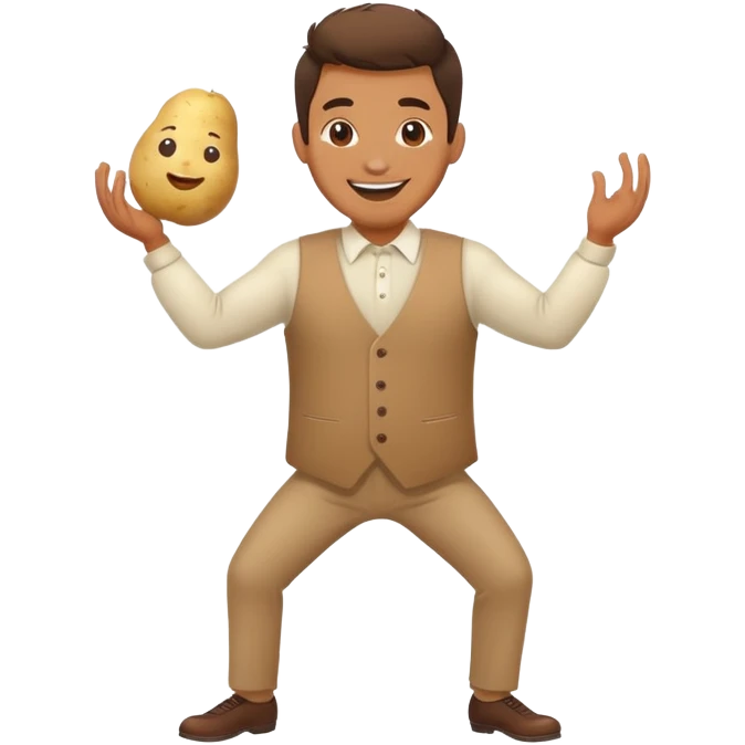 Man dancing with a potata emoji