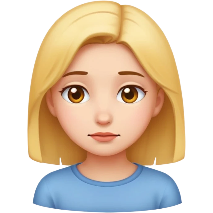 shy girl looking down emoji style emoji