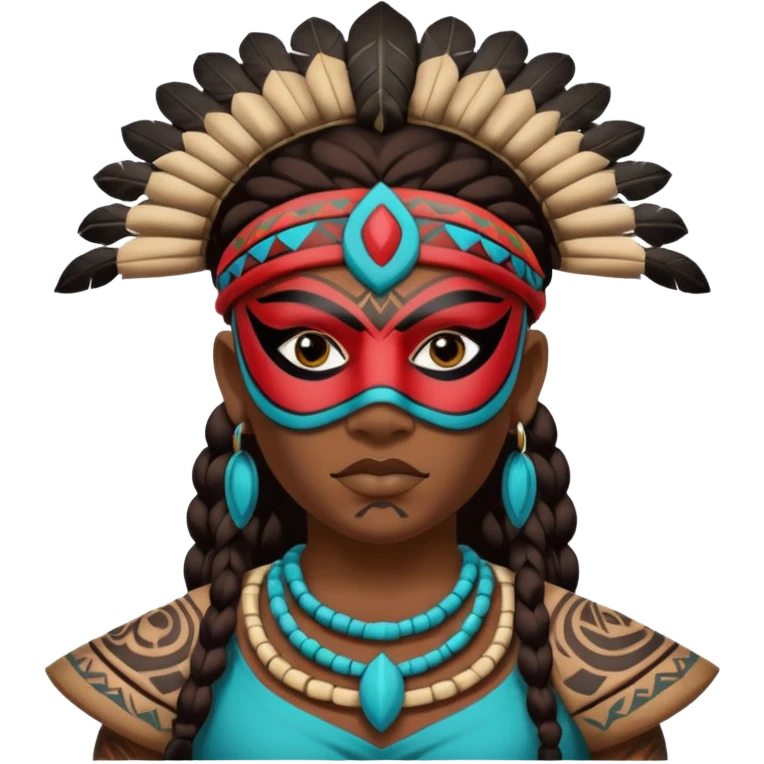 maya masked tradational mayan warrior emoji