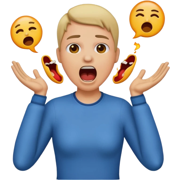 Holding neck screaming emoji emoji