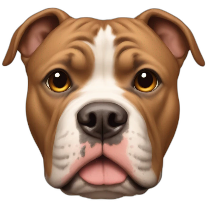 Brown american bully dog emoji
