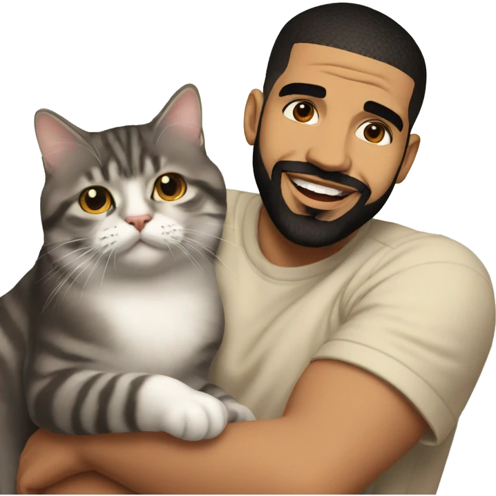 Drake avec un chat emoji