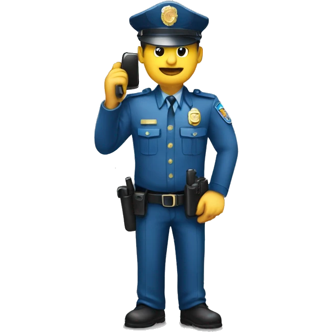 un policier au téléphone emoji