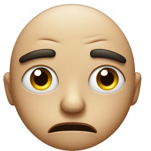 One eye halfway closed in a irritating way emoji