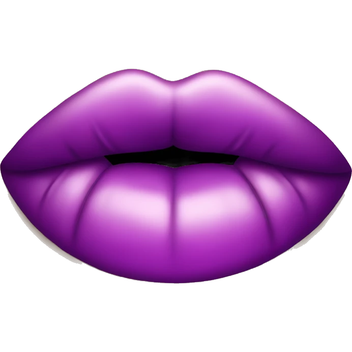 Purple kissy lips emoji