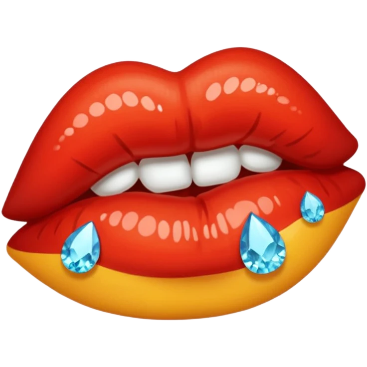 Rhinestone kiss mark emoji
