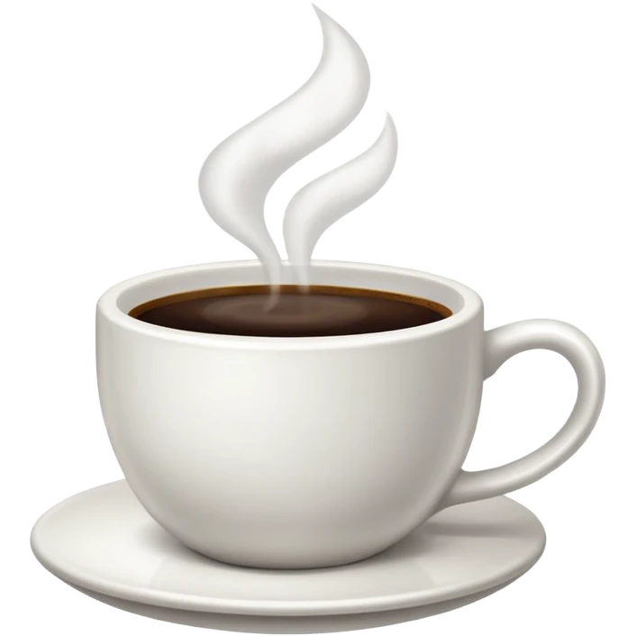 Cup of Coffee white with steam emoji