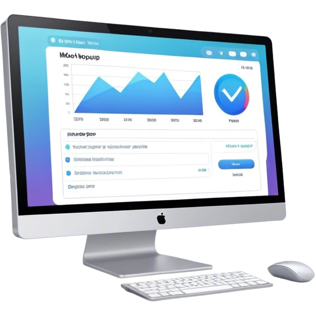 Create an emoji for UX/UI design. Show a monitor or tablet with a web interface mockup displayed on the screen. Use modern, professional colors. Do not include any emojis or smiley faces. Make the background transparent. emoji