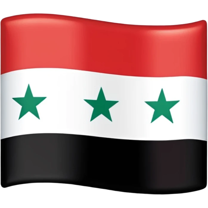 Sticker designed on new syrian flag emoji