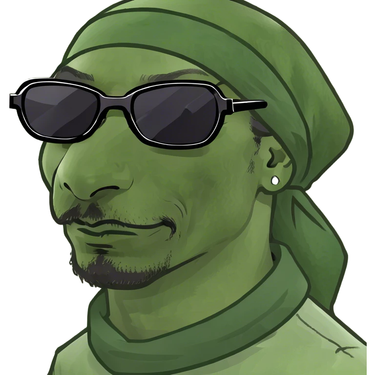 Snoop dogg face with sunglasses emoji