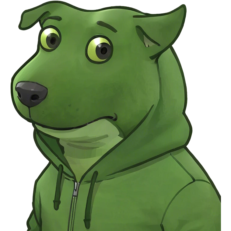 Dog wearing a hoodie emoji