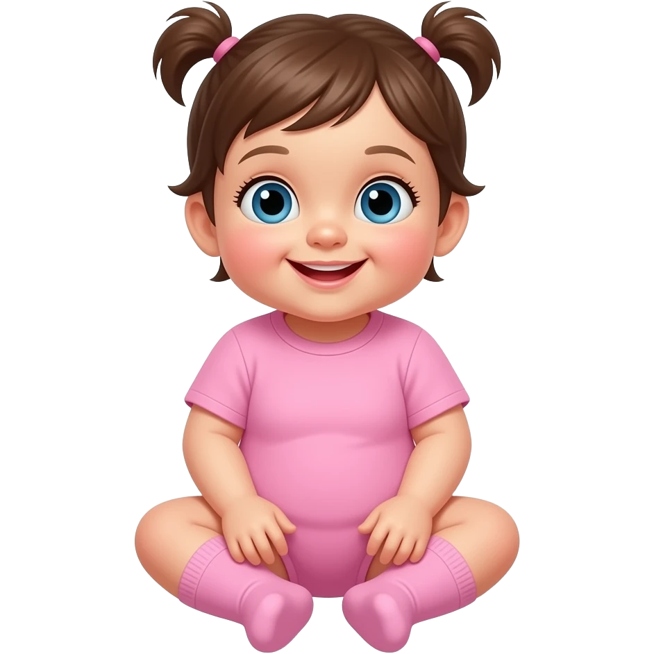 baby girl in pink clothes emoji