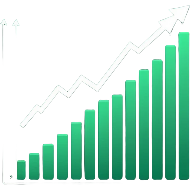 dark green growth graph emoji