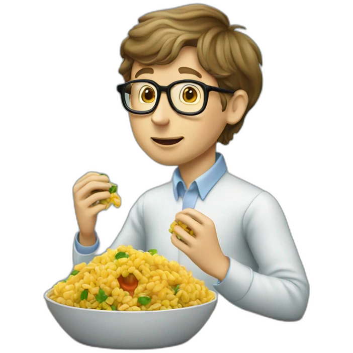 Young Bill gates eating windows emoji