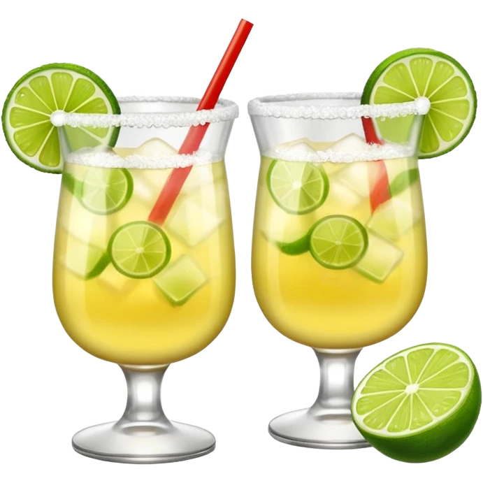 margaritas. one normal and one spicy  emoji