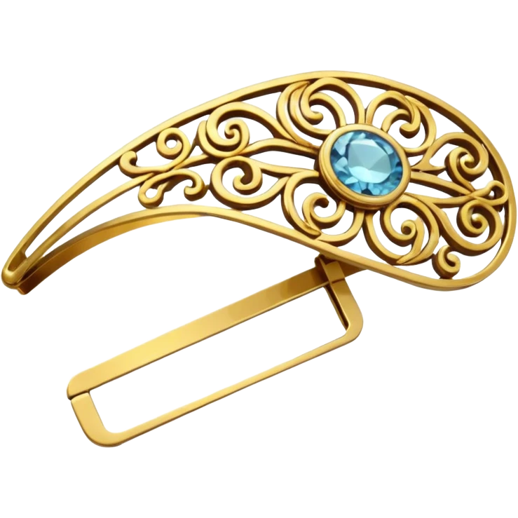 golden hair clip emoji