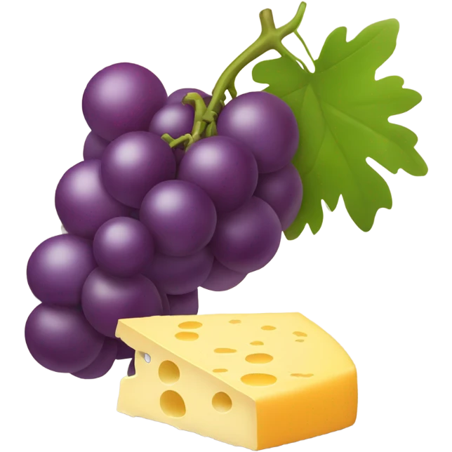 Cheese on grapes emoji