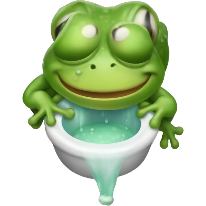 Frog vomiting emoji