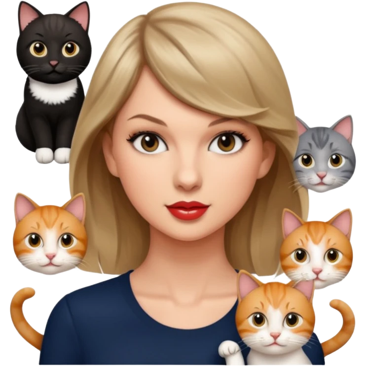 Taylor swift with cats emoji