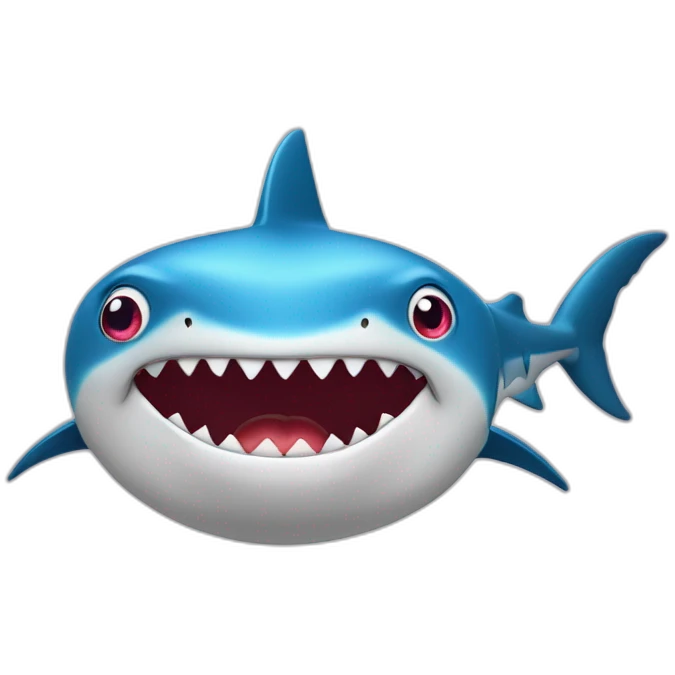 Requin avec cœur dans les yeux emoji