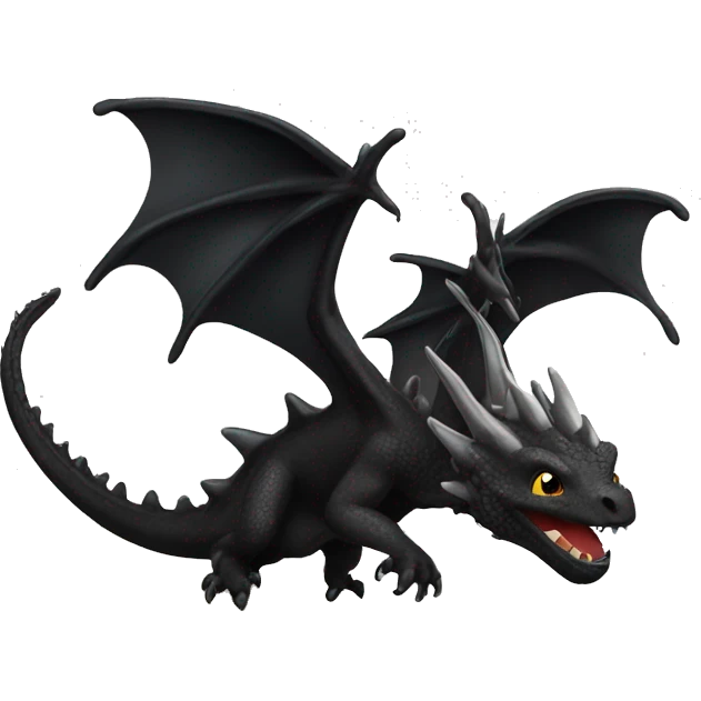 black dragons flying out of book emoji