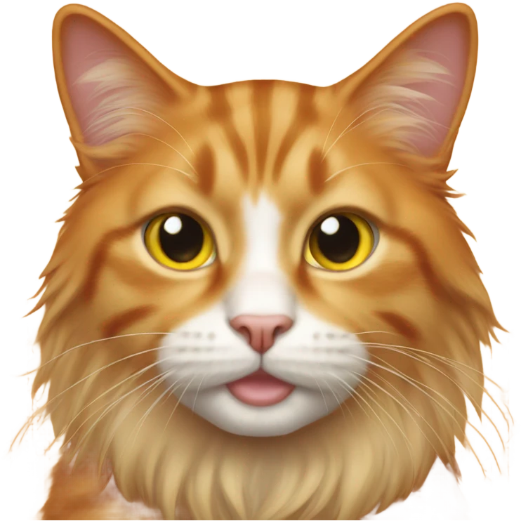 Orange long hair cat emoji