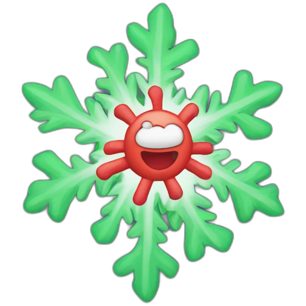 snowflake on the grovyle head emoji