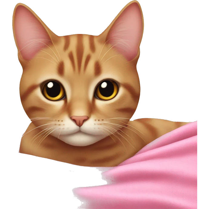 cat on pink blanket emoji