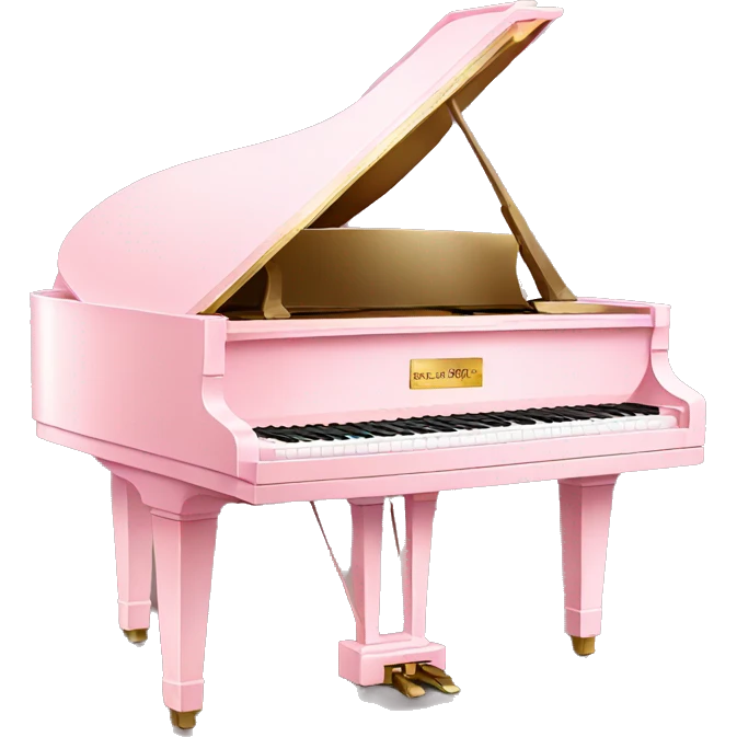 light pink grand piano emoji