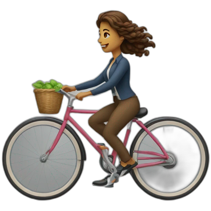 Femme sur un velo emoji