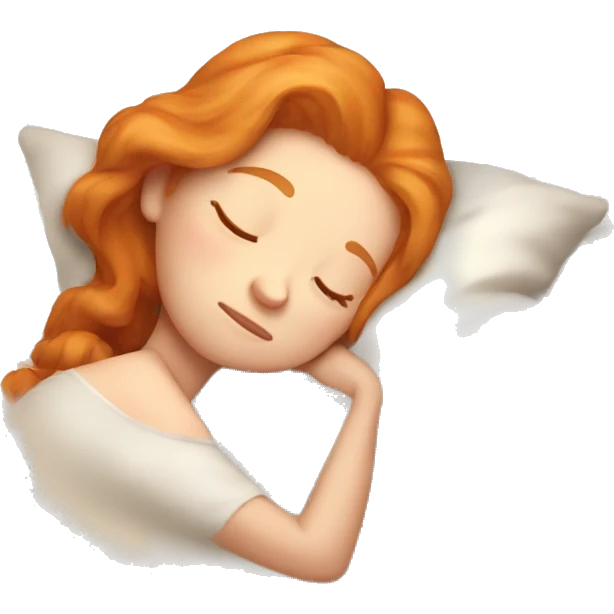 Ginger pretty girl sleepingemoji emoji